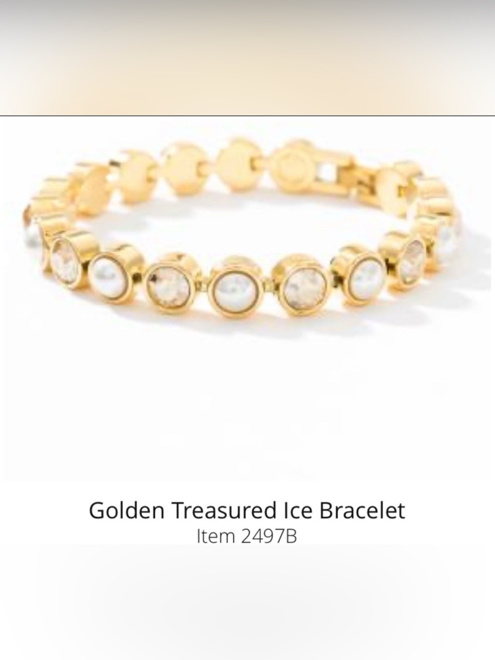 Golden Treasured ice bracelet BNIB Touchstone Crystal by Swarovski BNIB